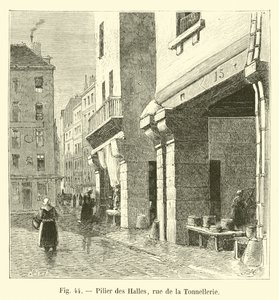 Pilastro delle Halles, rue de la Tonnellerie da French School