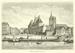 Piazza di Greve nel 1778 da French School