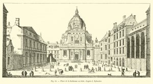 Piazza della Sorbona nel 1650, secondo I Sylvestre da French School