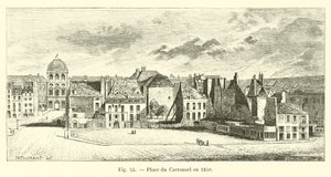Piazza del Carrousel nel 1850 da French School