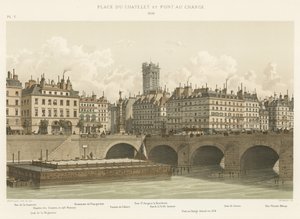 Place du Châtelet e Pont au Change, 1830 da French School