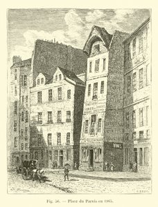 Place du Parvis nel 1865 da French School