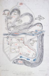 Piano di Gerusalemme nel 1308, illustrazione da un