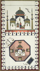 Piano della Moschea Al-Aqsa e della Cupola della Roccia, da un manoscritto arabo del XVIII secolo