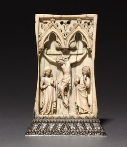 Placca: La Crocifissione, francese o inglese, c.1345-1365 da French School