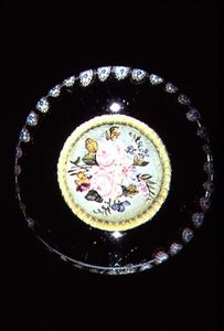 Placca, solfuro con mazzo di fiori, c.1845-55