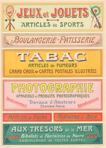 Modelli di segnaletica per pittore di lettere Art Nouveau da French School