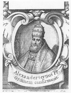 Papa Alessandro III (incisione) da French School