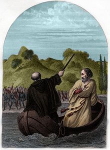 Papa Eugenio IV (Eugenio, Eugenio) (1431-1447) fugge in barca per sfuggire all