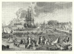 Porto di Rochefort, Il magazzino delle colonie; secondo Joseph Vernet XVIII secolo