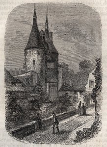 Porte de la Craffe a Nancy, vestigia delle fortificazioni medievali, eretta nel XIV secolo a nord della città vecchia - incisione in "Histoire de France" di Victor Duruy