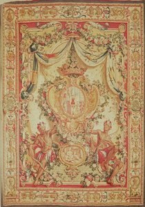 Portiera con lo stemma di Louis-Antoine de Pardaillan de Gondrin, Duca di Antin, fabbrica Gobelins, 1708-36 da French School