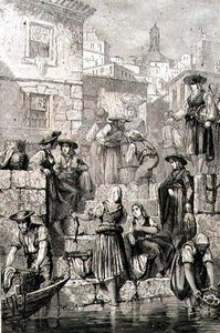 Pescatori di Porto negli anni 1860 (incisione)