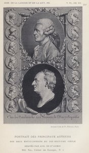 Ritratto dei principali autori delle due enciclopedie del diciottesimo secolo da French School