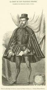 Ritratto autentico di Pizarro, conservato al Museo di Lima da French School