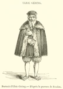 Ritratto di Ulric Gering (incisione)