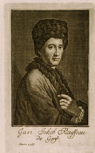 Ritratto di Jean Jacques Rousseau (1712-1778) da French School
