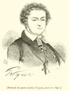 Ritratto del poeta svedese Tegner, morto nel 1845 da French School
