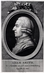 Medaglione ritratto di Adam Smith (1723-90) da French School