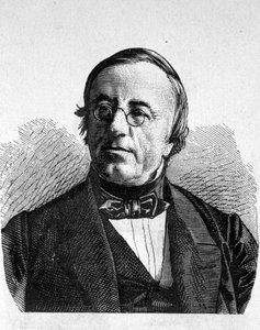 Ritratto di A. de la Rive (1801 - 1873), fisico svizzero - in "Album della Scienza; illustri scienziati; Grandi scoperte" 1896.