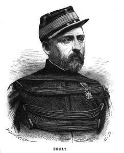 Ritratto di Abel Douay (1809-1870), generale francese. Incisione in "Les Illustrations De L