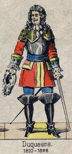 Ritratto di Abraham, Marchese Duquesne (1610-1688), marinaio francese. Immagine di Epinal della fine del XIX secolo da French School