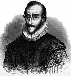 Ritratto di Adam de Craponne (1526-1576), ingegnere francese. Incisione in "Le Magasin pittoresque" da French School