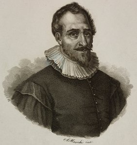 Ritratto di Adam de Craponne (1526-1576), ingegnere francese, incisione di Marchi da French School