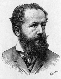 Ritratto di Albert Tissandier, Fratello di Gaston Tissandier, aeronauta francese - in "Album della Scienza; illustri scienziati; Grandi scoperte" 1896.