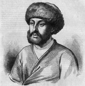 Ritratto di Alexandre Maurocordato (Mavrocordatos) (1636-1709), politico greco, Drogman (interprete) per il governo ottomano. Incisione di Chevignard in 