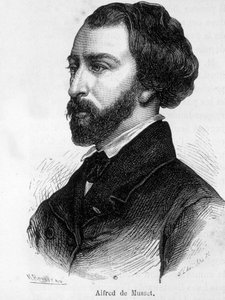 Ritratto di Alfred de Musset (1810 - 1857) scrittore francese