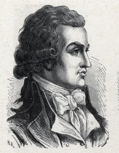 Ritratto di Antoine Pierre Joseph Marie Barnave (1761-1793) politico francese. Incisione del 1889. Collezione privata. da French School