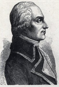 Ritratto di Armand Louis de Gontaut Biron, militare francese (1747-1793) Incisione del 1889. Collezione privata da French School
