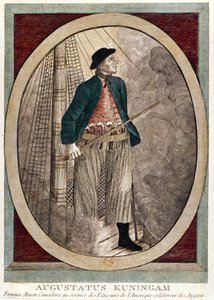 Ritratto di Augustatus Kuningam, un pirata americano attivo durante la Guerra d