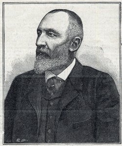 Ritratto di Auguste Scherer-Kestner (1833-1899), chimico, industriale e politico alsaziano. Incisione del 1897. Collezione privata da French School