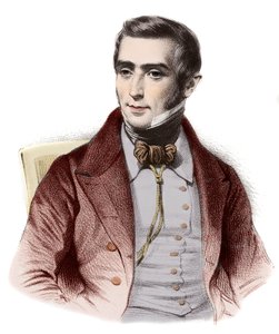 Ritratto di Augustin Eugene Scribe (1791-1861), romanziere francese - Ritratto di Eugene Scribe (1791-1861), autore francese di commedie di costume da French School