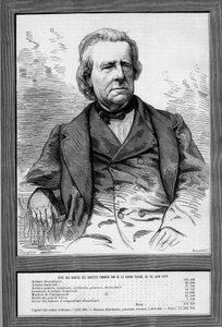 Ritratto del Barone Taylor (Isidore Justin Séverin Taylor, detto) (1789-1879), drammaturgo e filantropo francese. Incisione in "Le Monde Illustré" n.1172 del 13 settembre 1879 da French School