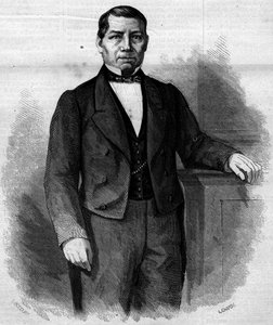 Ritratto di Benito Pablo Juarez Garcia (1806-1872), politico messicano. Incisione in "Le Monde Illustré" n.270 del 14 giugno 1862