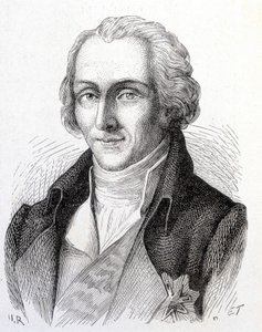 Ritratto di Benjamin de Rumford, fisico americano (1753 - 1814) - in "Album della Scienza; illustri scienziati; Grandi scoperte" 1896