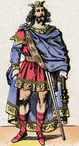 Ritratto di Cariberto, re dei Franchi (561-567) da French School