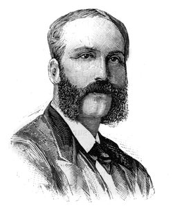 Ritratto di Charles Baihaut (1843-1917), politico francese. Incisione in "Le Monde Illustré", 16 gennaio