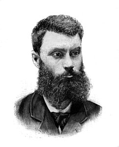 Ritratto di Charles Camille Pelletan, politico, giornalista e scrittore francese. Incisione in 