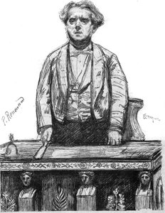 Ritratto di Charles Floquet (1828-1896), avvocato e politico francese. Incisione in 