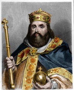 Ritratto di Carlo III il Grosso (839-888) Imperatore d