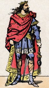 Ritratto di Childerico II, Re dei Franchi dal 670 al 673.