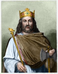 Ritratto di Chilperico I (539 - 584), Re di Neustria - in 