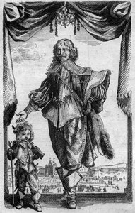 Ritratto di Claude Deruet (1588-1660), pittore francese. Incisione da 