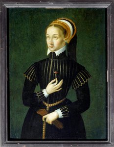 Ritratto di Claudia di Francia (1499-1524) Regina di Francia e moglie di Francesco I. Dipinto anonimo del XVI secolo. Chantilly, Museo Condé da French School
