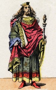 Ritratto di Clodione detto Il Capelluto, re dei Franchi dal 428 al 448 da French School