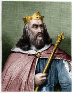 Ritratto di Clotario II (584 - 628), Re di Neustria e Re dei Franchi - in 